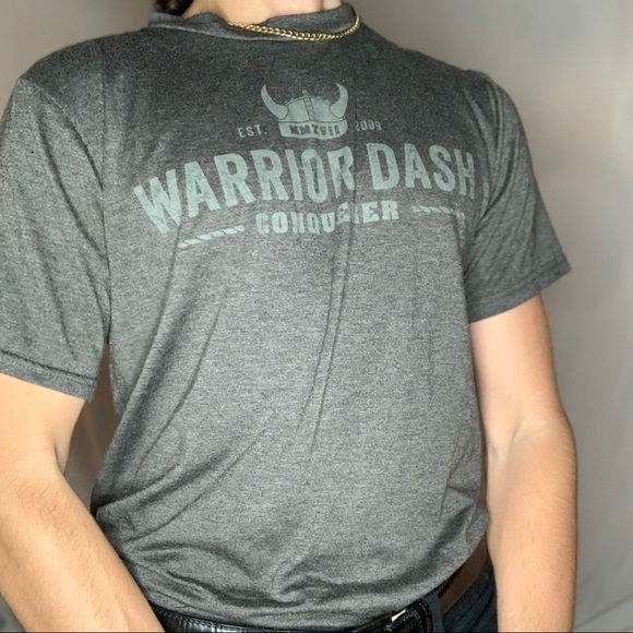Warrior Dash Conquerer Gray T-Shirt - Picture 1 of 3